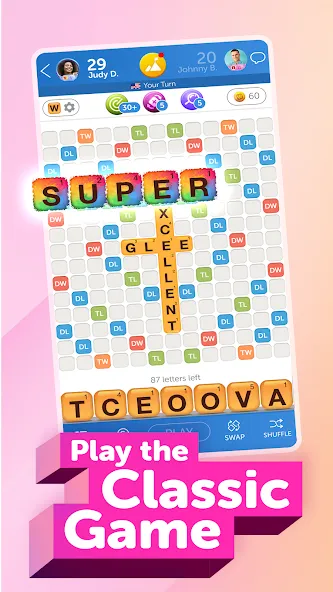 Words With Friends 2 Word Game (Вордс вит Френдс 2 Классик)  [МОД Menu] Screenshot 1