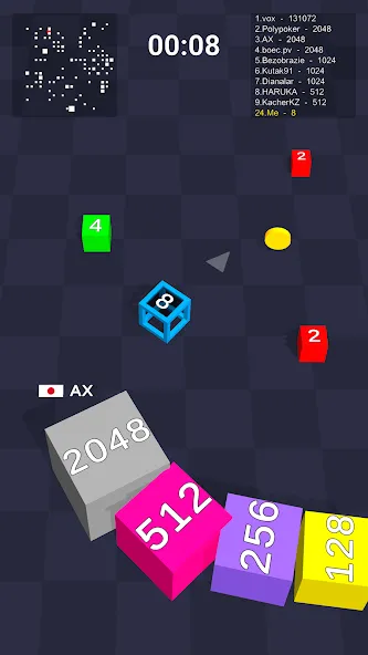 Cube Arena 2048: Merge Numbers  [МОД Бесконечные монеты] Screenshot 2