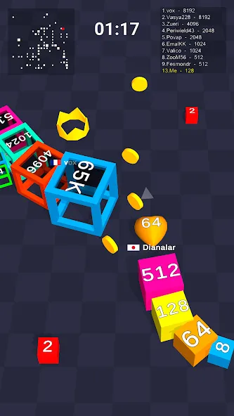 Cube Arena 2048: Merge Numbers  [МОД Бесконечные монеты] Screenshot 5