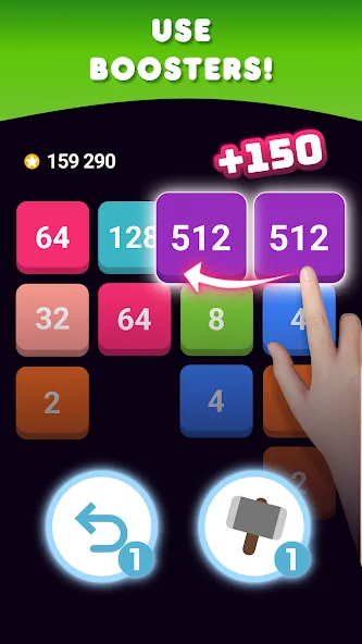 2048: Puzzle Game! Merge Block (Две тысячи сорок восемь)  [МОД Бесконечные деньги] Screenshot 4