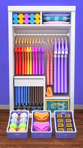 Fill the Closet: Organize Game (Фил зе Клозет)  [МОД Бесконечные монеты] Screenshot 2