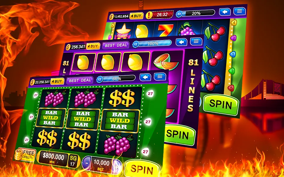 Slots - Casino Slot Machines  [МОД Много монет] Screenshot 2