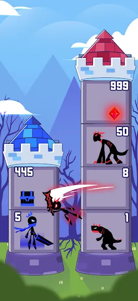 Hero Castle War: Tower Attack (Хиро Касл Вар)  [МОД Бесконечные монеты] Screenshot 1