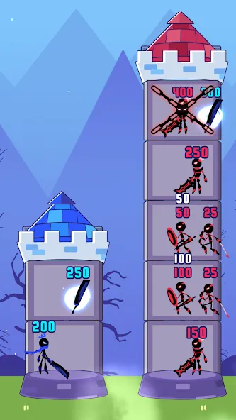 Hero Castle War: Tower Attack (Хиро Касл Вар)  [МОД Бесконечные монеты] Screenshot 2