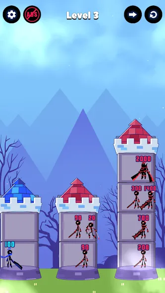 Hero Castle War: Tower Attack (Хиро Касл Вар)  [МОД Бесконечные монеты] Screenshot 3