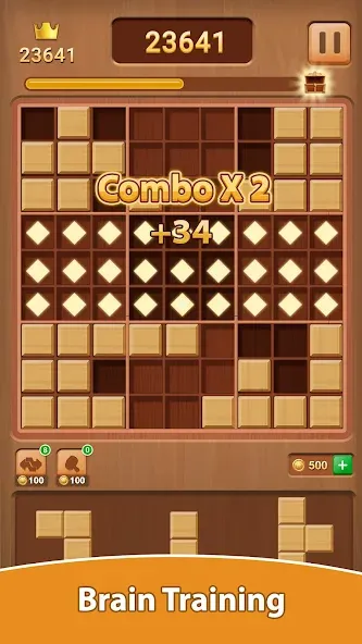 Wood Block Puzzle (Вуд Блок Пазл)  [МОД Много монет] Screenshot 2