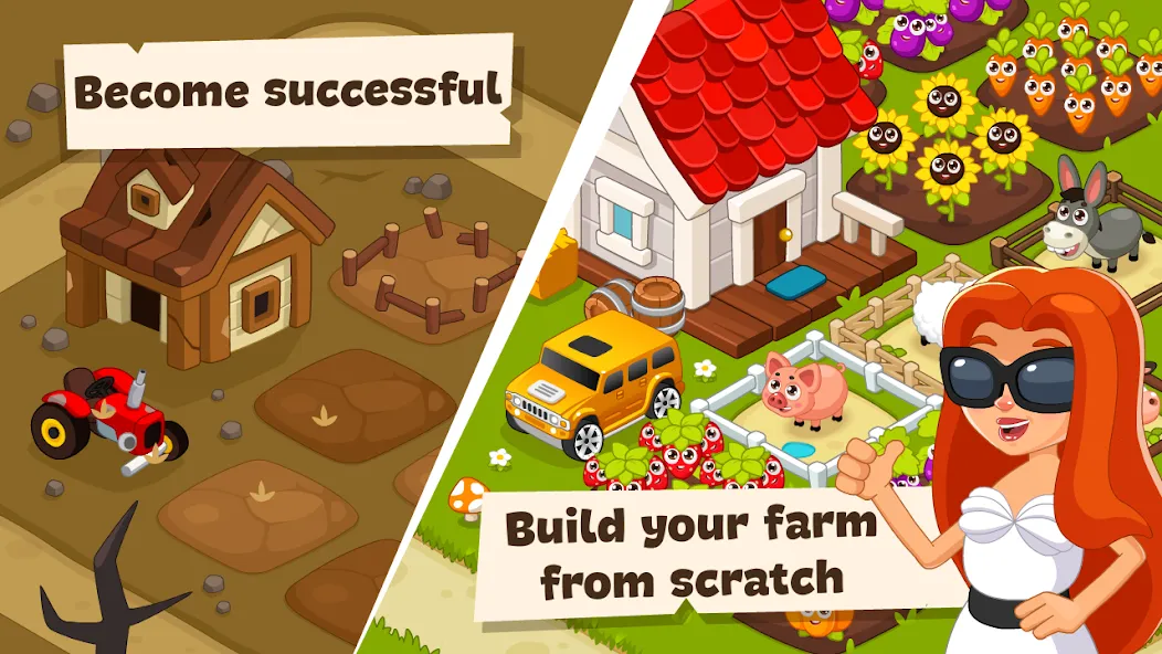 Idle Farm Game Offline Clicker  [МОД Бесконечные деньги] Screenshot 2