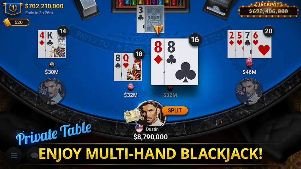 Blackjack Championship (Блэкджек Чемпионат)  [МОД Меню] Screenshot 5