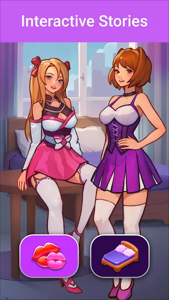 LUV: Anime Girls Adult Game XX (ЛЮВ)  [МОД Бесконечные монеты] Screenshot 4