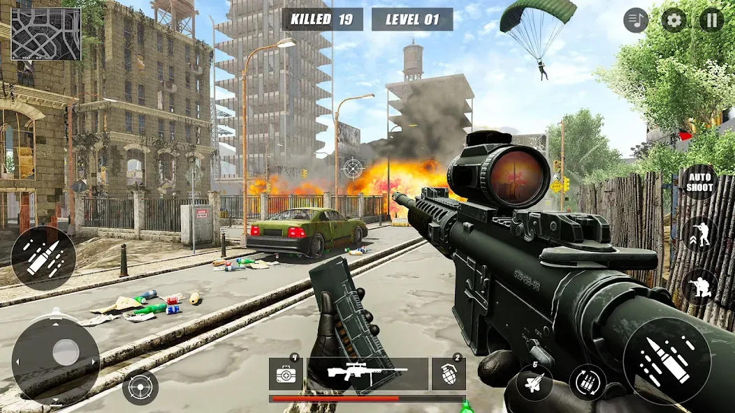 Code of Sniper 3D Gun Shooting  [МОД Unlocked] Screenshot 2