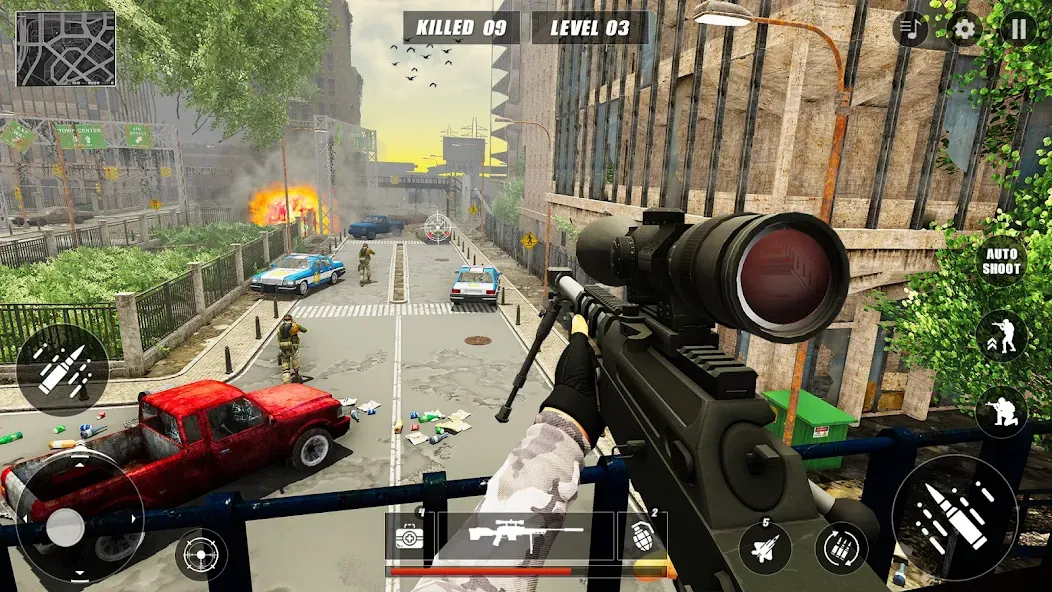 Code of Sniper 3D Gun Shooting  [МОД Unlocked] Screenshot 4