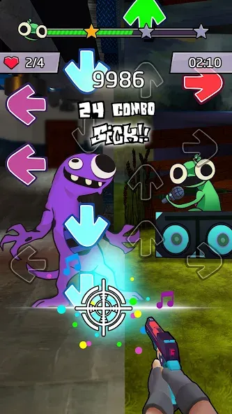 Beat Shooter Night: Rap Battle (ФНФ Фанк)  [МОД Много денег] Screenshot 3