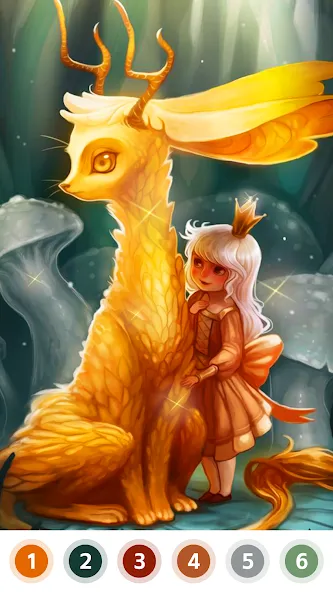 Myth & Fairy Color by Number  [МОД Бесконечные монеты] Screenshot 3