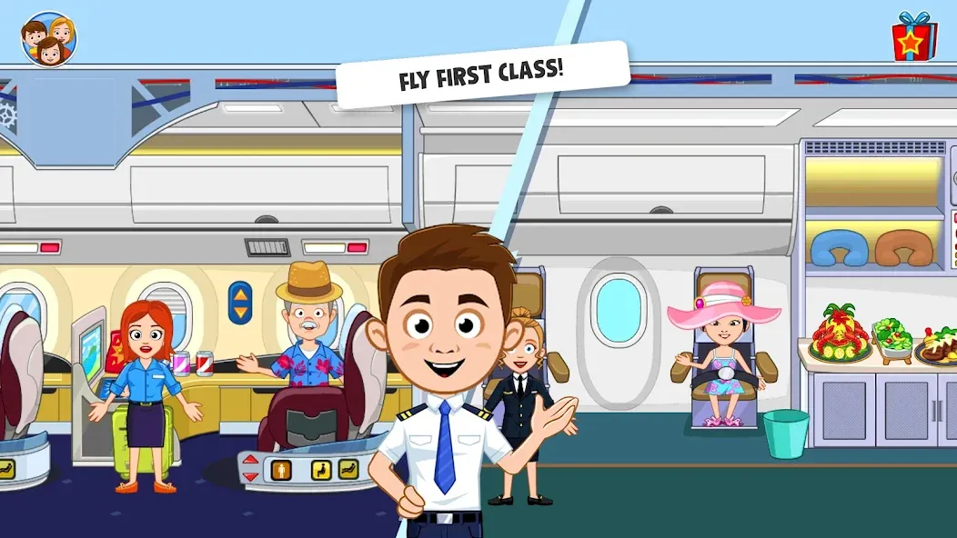 My Town Airport games for kids (Май Таун)  [МОД Все открыто] Screenshot 2