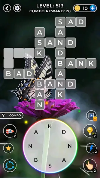 WOW4:Word Connect Offline Word (ВАУ 4)  [МОД Бесконечные деньги] Screenshot 2