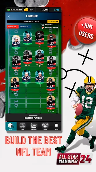 Fantasy Football Bowl Manager (Американ)  [МОД Бесконечные монеты] Screenshot 2