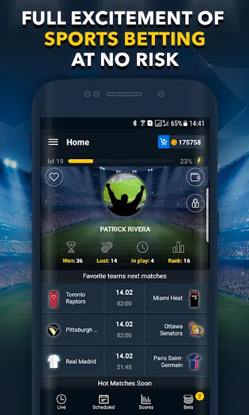 Sports Betting Game - BETUP  [МОД Все открыто] Screenshot 2