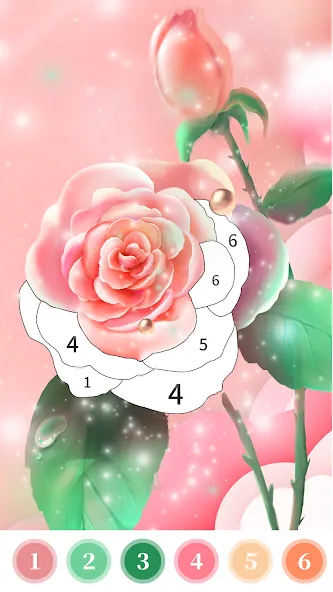 Rose Coloring Book Color Games  [МОД Бесконечные монеты] Screenshot 1