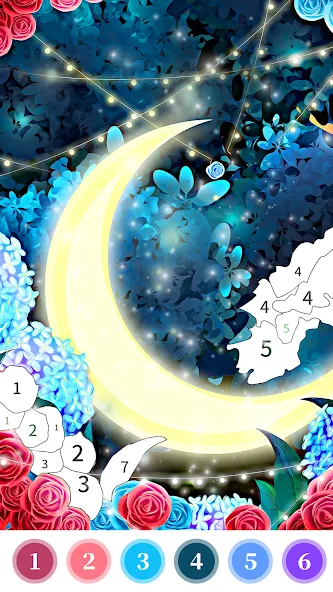 Rose Coloring Book Color Games  [МОД Бесконечные монеты] Screenshot 4