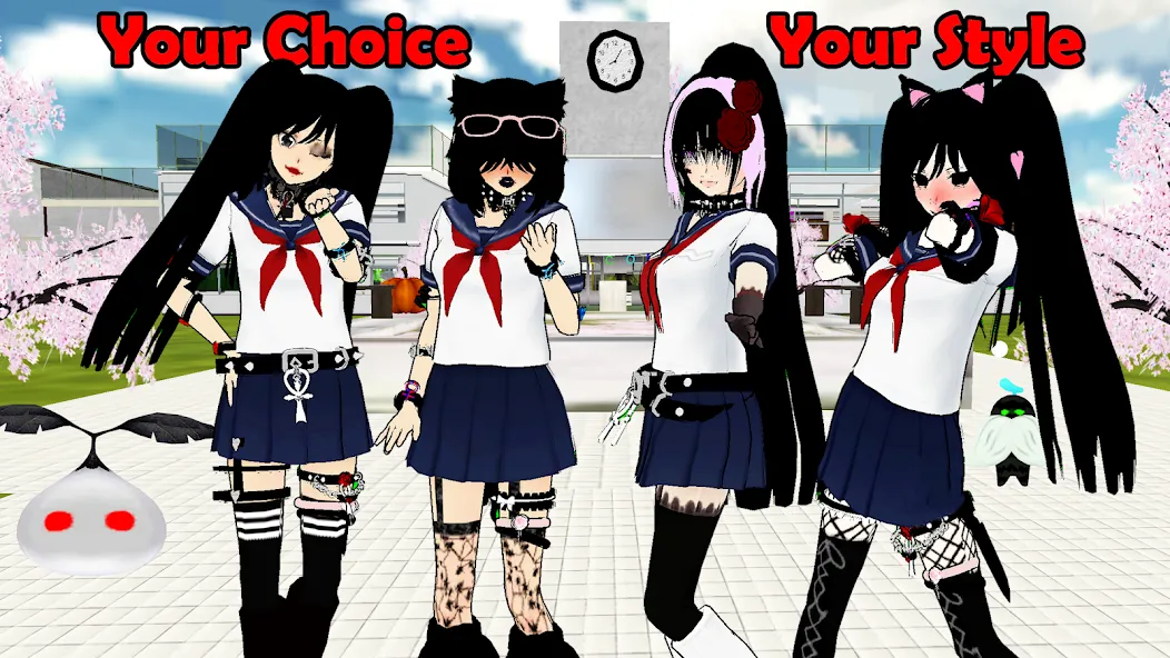 SchoolGirl AI 3D Anime Sandbox (Школьница  3D аниме песочница)  [МОД Много монет] Screenshot 5