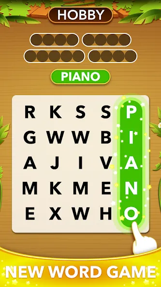 Word Heaps Search - Word Games (Ворд Хипс Срч)  [МОД Бесконечные деньги] Screenshot 1