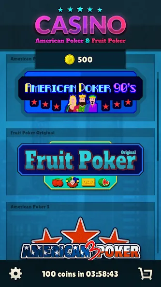 American Poker 90's Casino  [МОД Меню] Screenshot 1