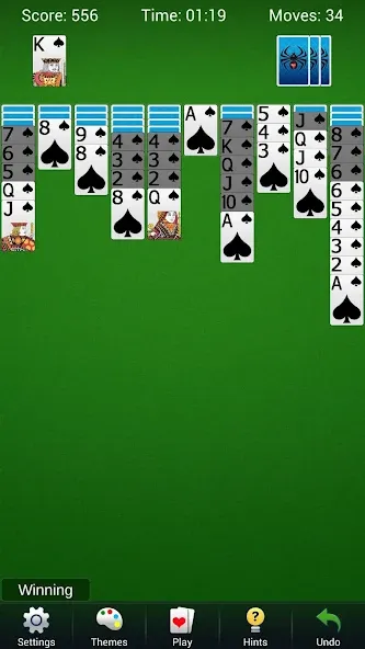 Spider Solitaire - Card Games  [МОД Mega Pack] Screenshot 1