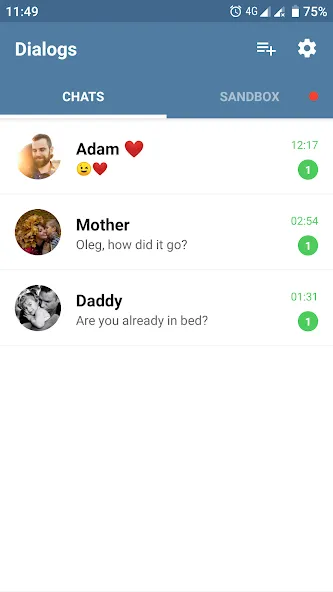 Fake Chat Messenger — TeleFake  [МОД Бесконечные деньги] Screenshot 1