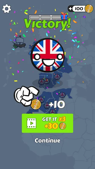 Country Balls: World War (Кантри Болс)  [МОД Бесконечные монеты] Screenshot 5