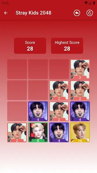 Stray Kids 2048 Game (Стрей Кидз 2048 игра)  [МОД Бесконечные деньги] Screenshot 4