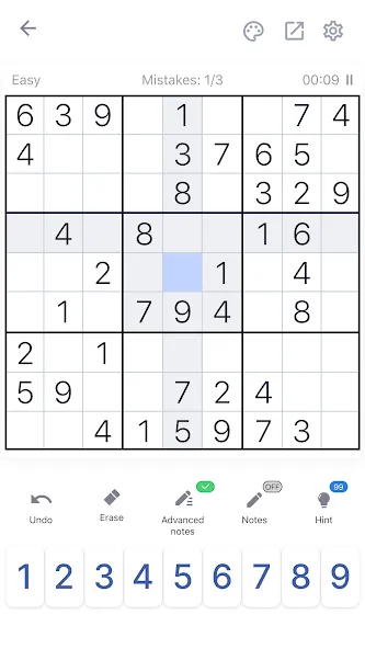 Sudoku - Classic Sudoku Puzzle  [МОД Бесконечные монеты] Screenshot 1