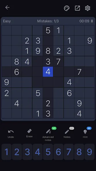 Sudoku - Classic Sudoku Puzzle  [МОД Бесконечные монеты] Screenshot 2