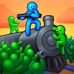 Скачать взломанную Train Defense: Zombie Game (Трейн Дефенс)  [МОД Много монет] - полная версия apk на Андроид