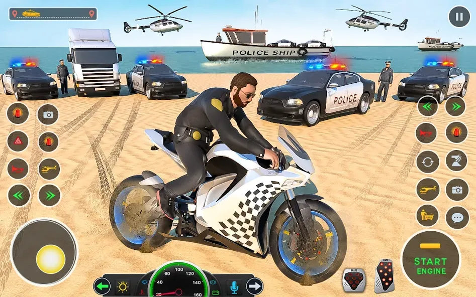 Police Car Driving: Car Games (ЮС Полис Кар Транспорт Трак)  [МОД Много монет] Screenshot 2