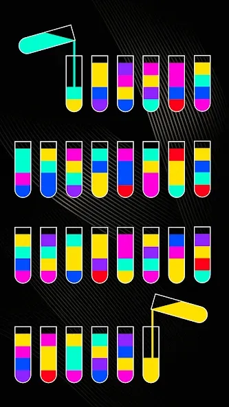 SortPuz 3D: Water Color Sort (СортПаз 3Д)  [МОД Бесконечные монеты] Screenshot 3