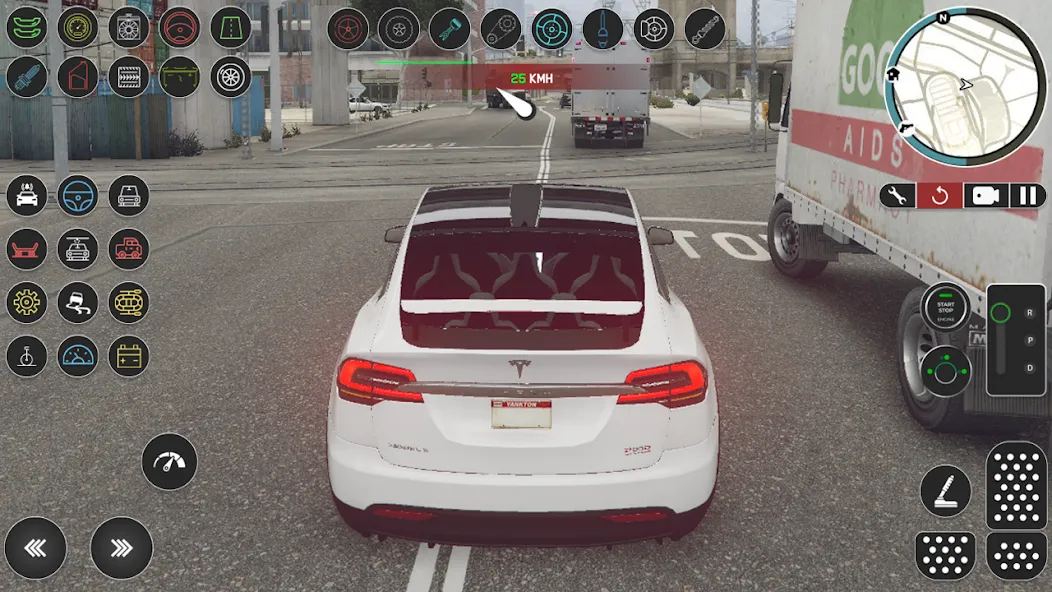 Electric Tesla Model X Driver (Электрический водитель   )  [МОД Mega Pack] Screenshot 2